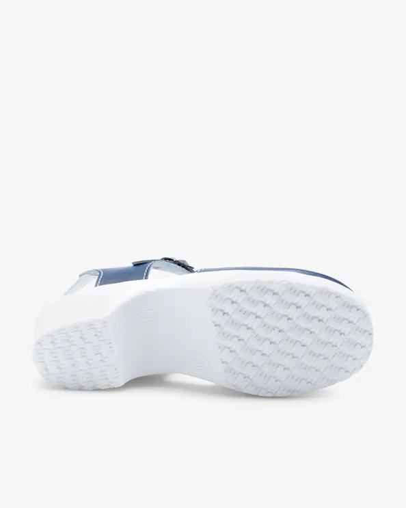 Beez Zeitloser Clogs mit Holzsohle Dunkelblau