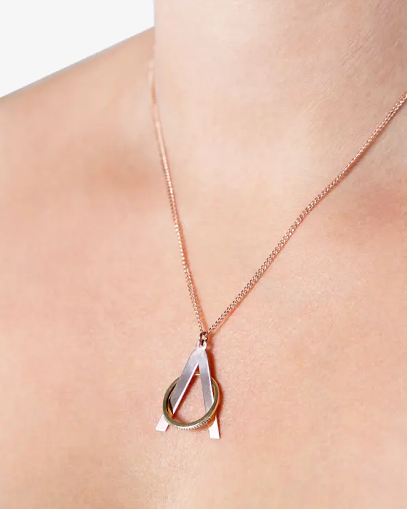 Halsband Ringhållare Lambda Rosé