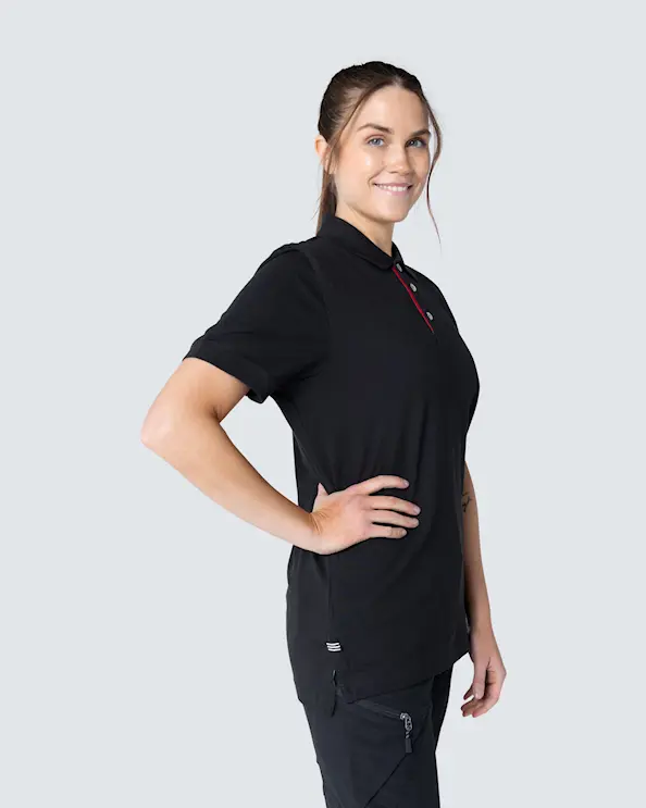 South West Morris Musta Piké Unisex Valkoiset Painikkeet