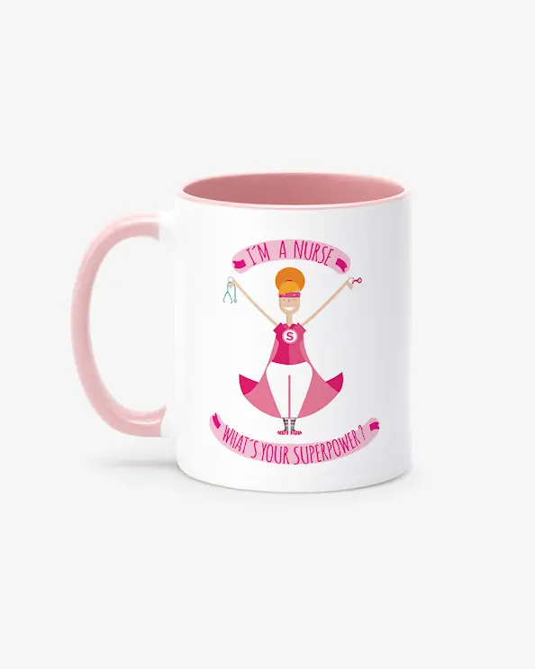 Muki I'm a nurse Vaaleanpunainen