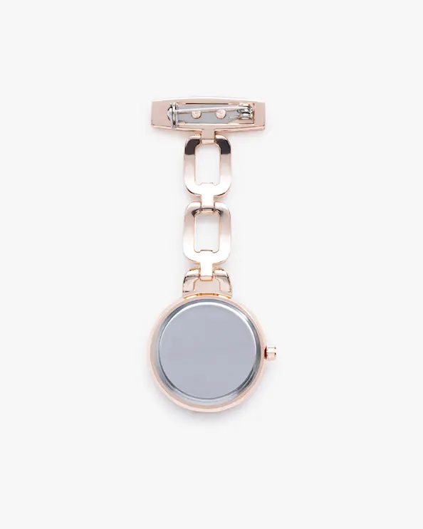 Schwesternuhr Strass Kette Rosé