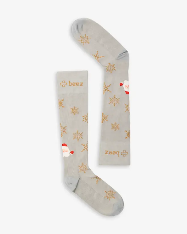 Beez Stödstrumpa Santa Grå