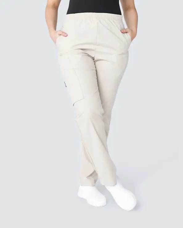 Almedahls Khaki Byxa med Resår Unisex