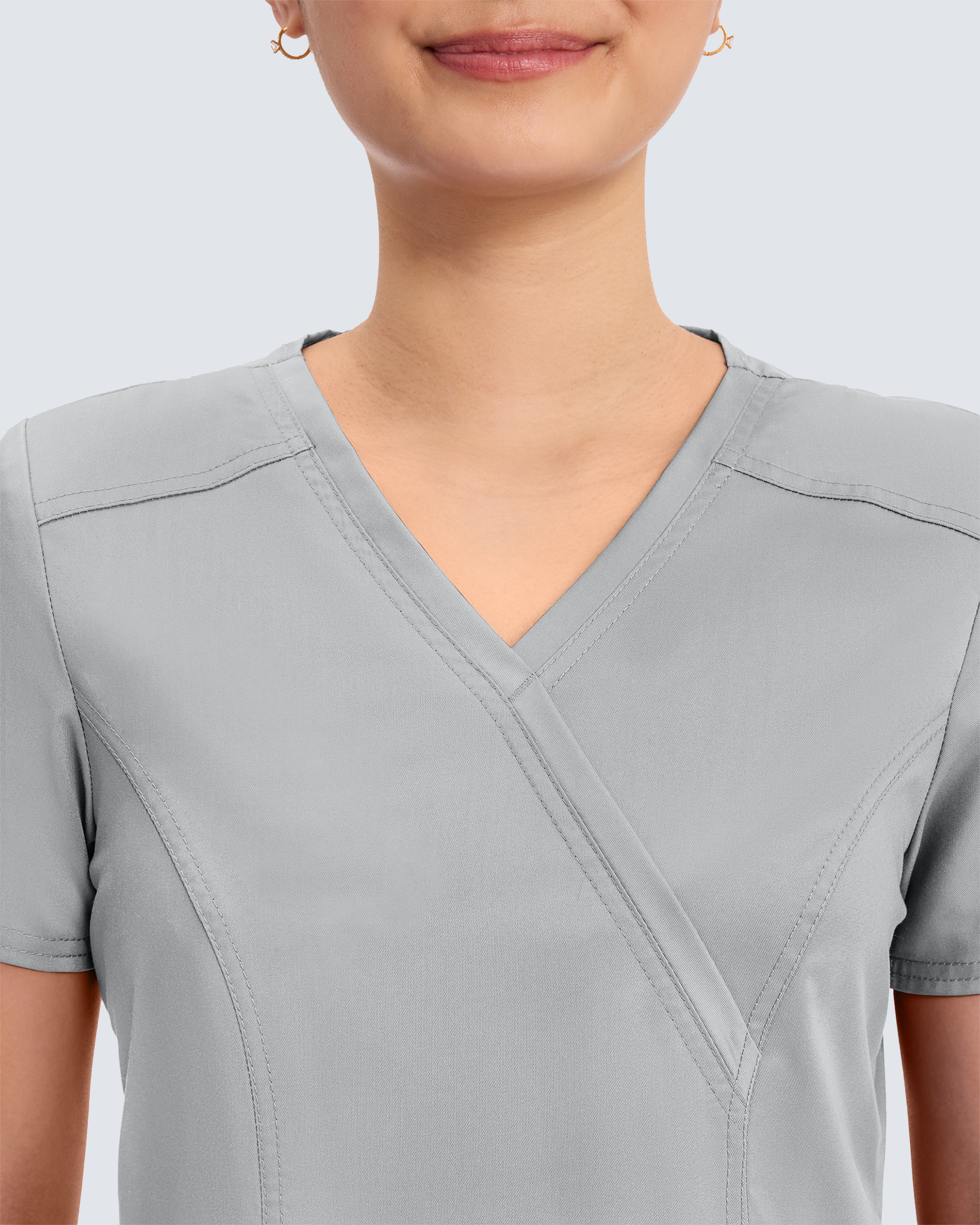 Cherokee Revolution Mock Wrap Top WWE610 Grå