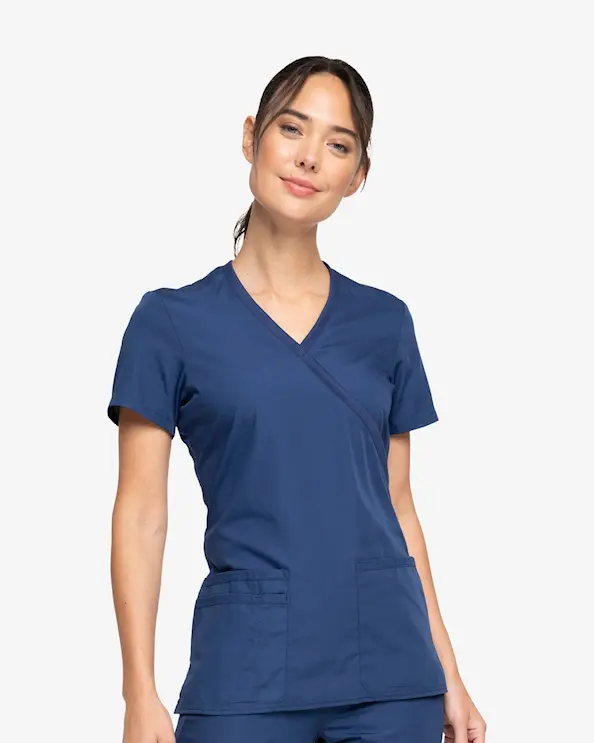 Cherokee Originals Mock Wrap Top WWE650 Marin