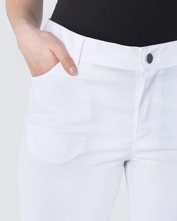 South West Nova Hvid Slim-fit Bukser Dame