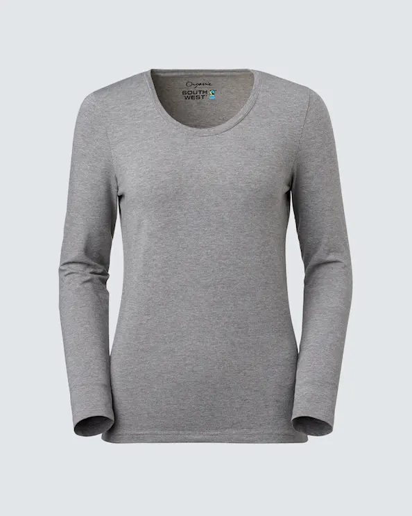 South West Långärmad T-shirt Lily Gråmelange