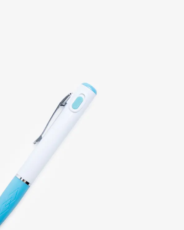 Penn med lampe, Blå