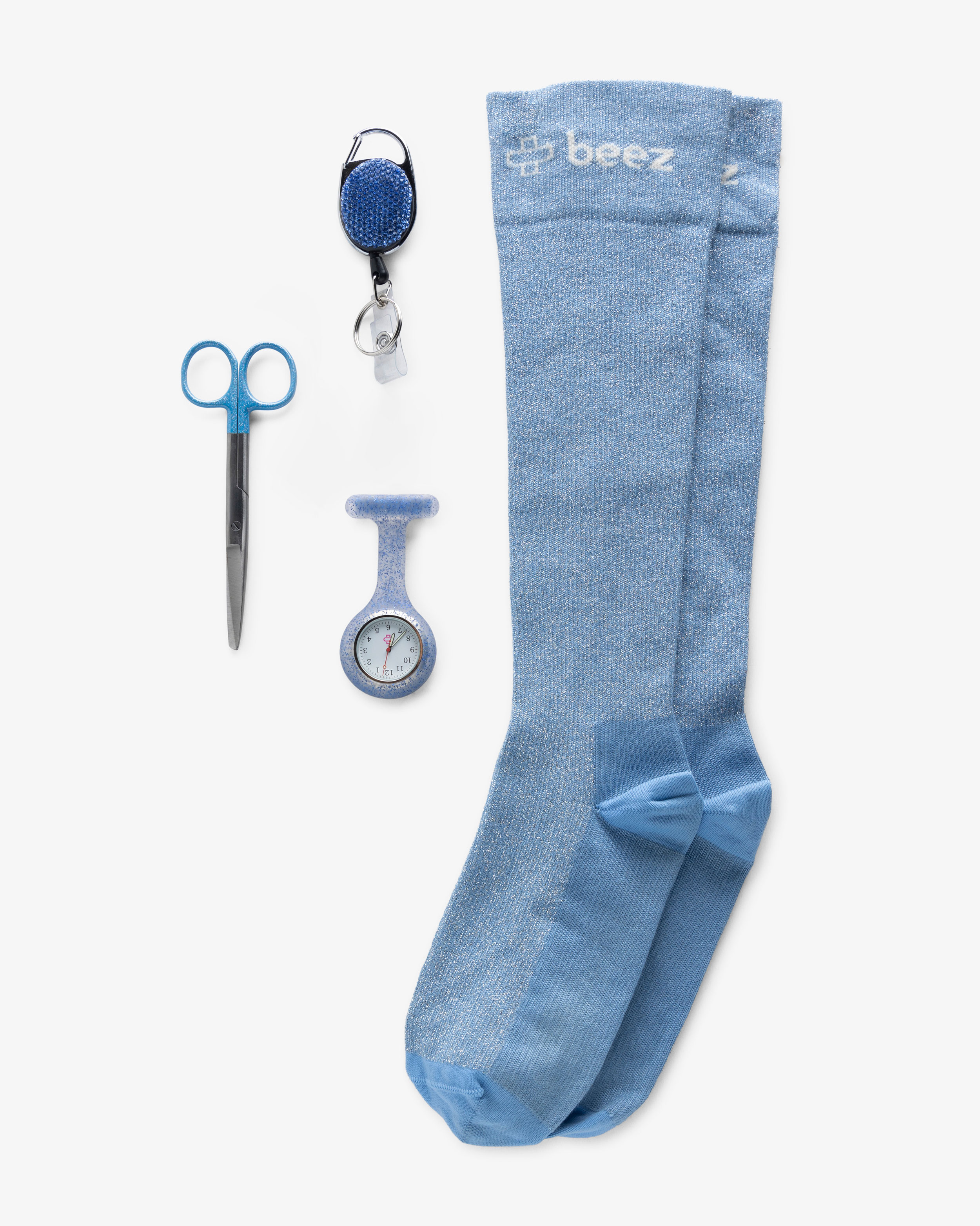 Støttestrømper Kit Glitter Blå