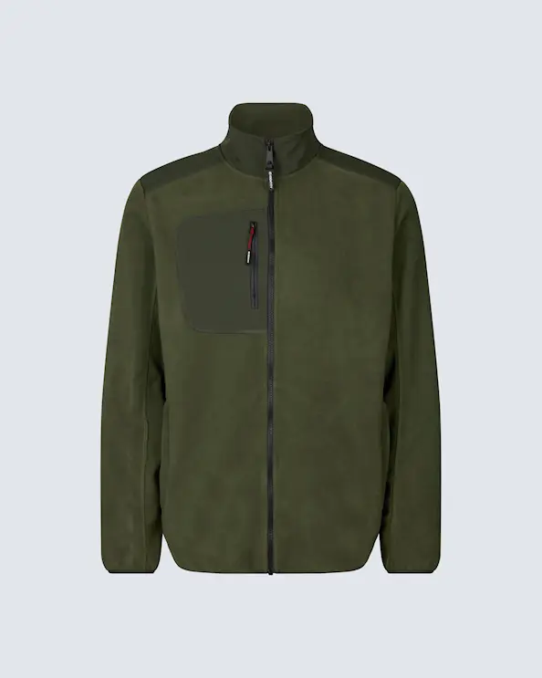 ID Identity Bonded-Fleecejacke Herren Olivgrün