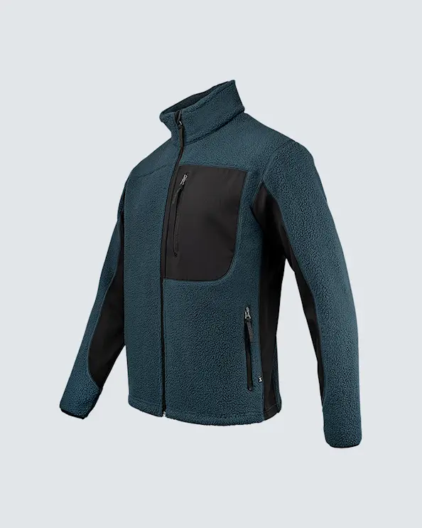 Texstar Pile Fleece-jakke for menn Blå