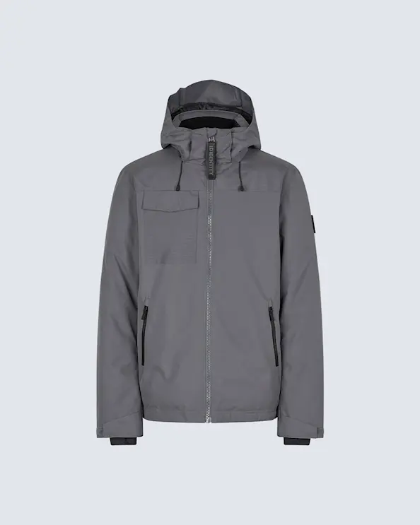 ID Identity Vinterjakke med hette for menn Grå