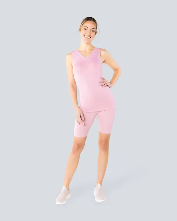 Beez Basics Top med V-hals Lyserød