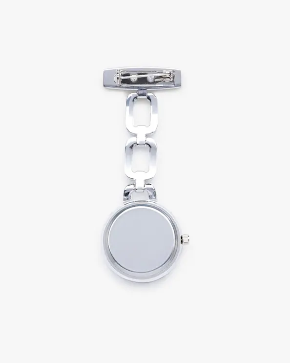 Schwesternuhr Strass Kette Silber