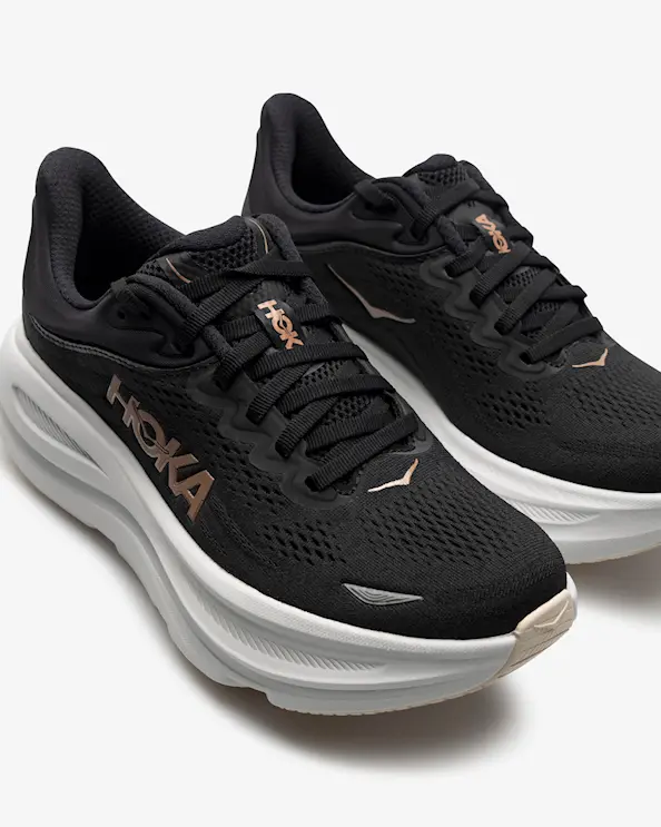 Hoka W Bondi 9 Sneaker Black/Rose Gold