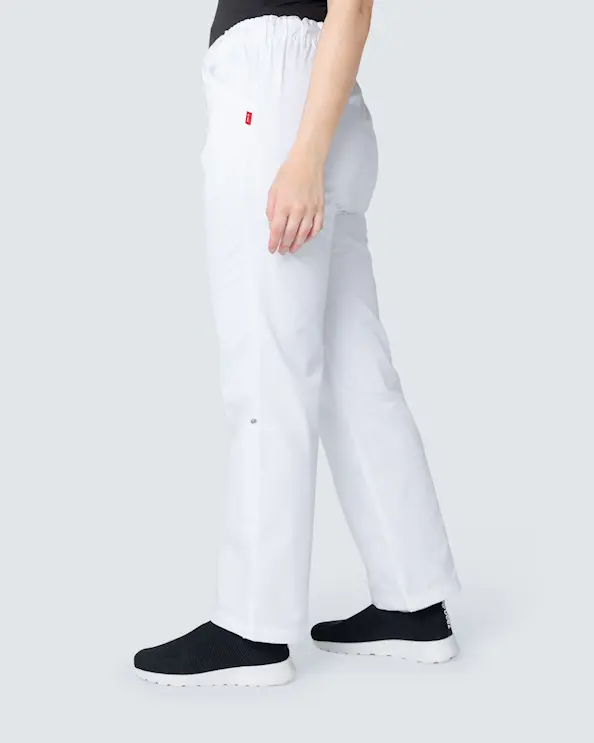 South West Kaj Hvit Arbeidsbukse med Strikk Unisex