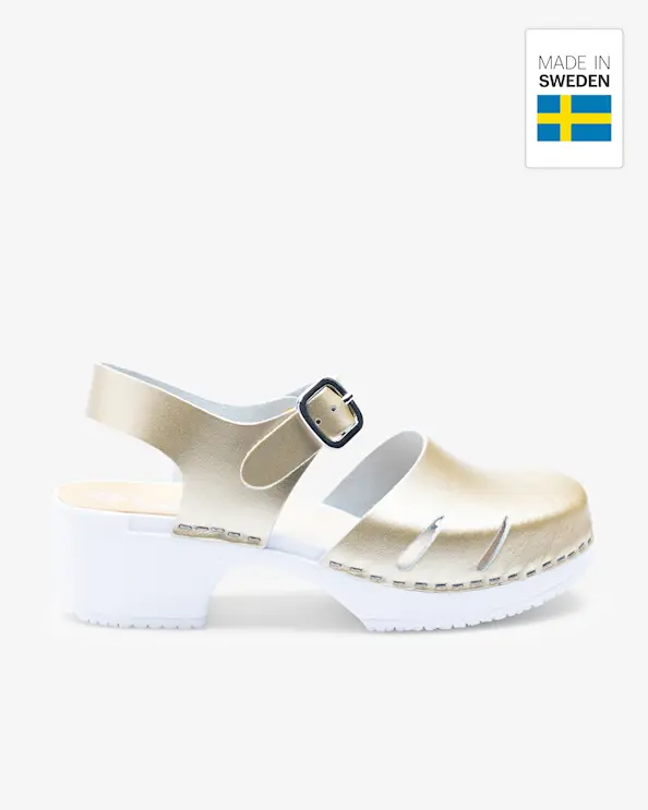 Arbejdssko Très Chic Mat Guld