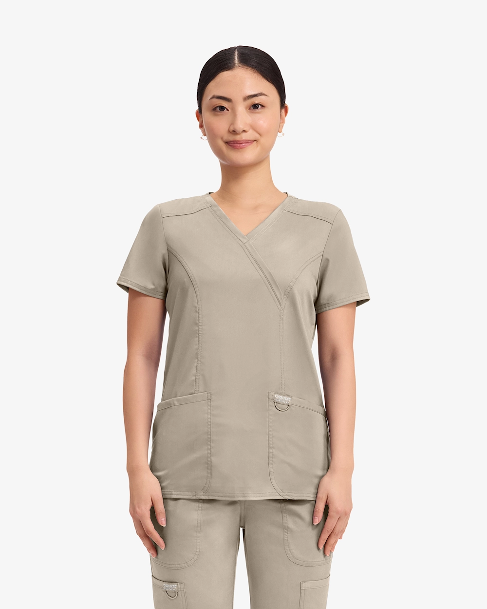 Cherokee Revolution Mock Wrap Top WWE610 Khaki