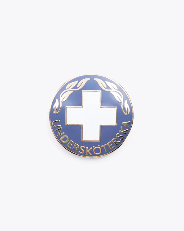 Pleje Broche USK Emaljeret Blå