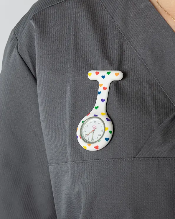 Sjuksköterskeklocka Pride Hjärtan