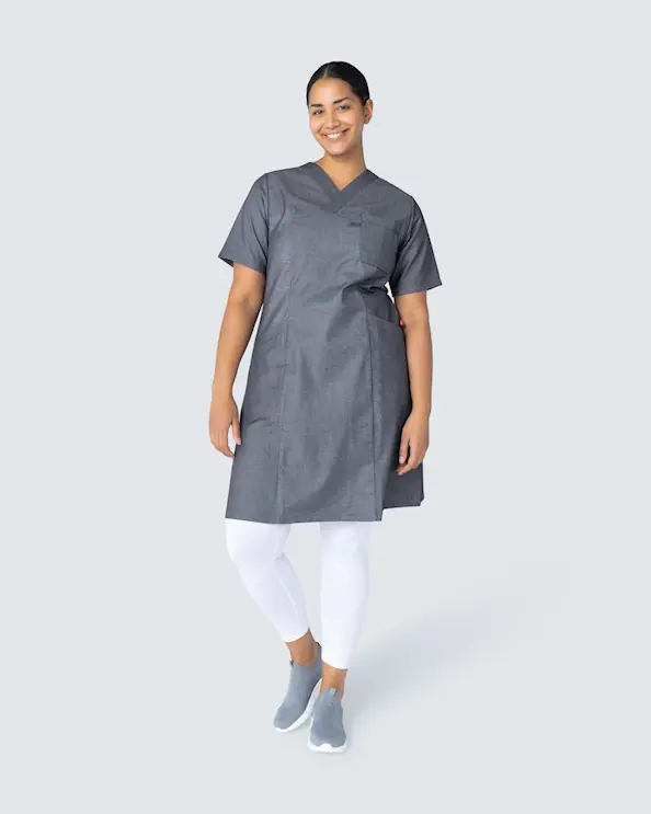 Segers Mörkgrå Klänning Stretch Dam