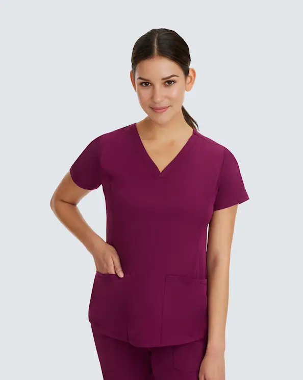 Healing Hands Works Tunika HHE2500 Vinröd