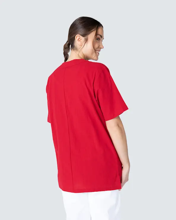 South West Cotton Crinkle Calle Röd Bussarong Unisex