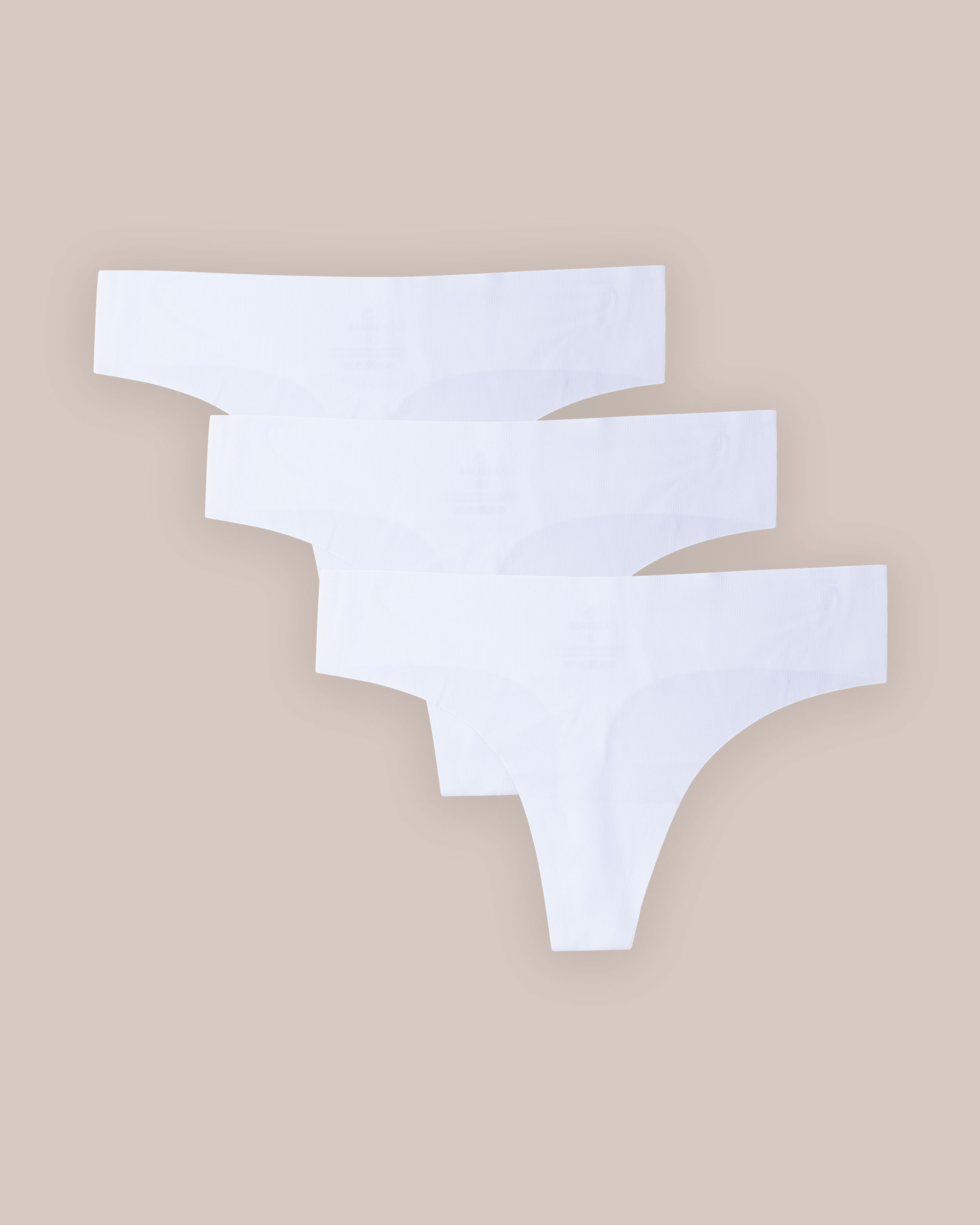 Stringtruse Lasercut Hvit 3-pakning