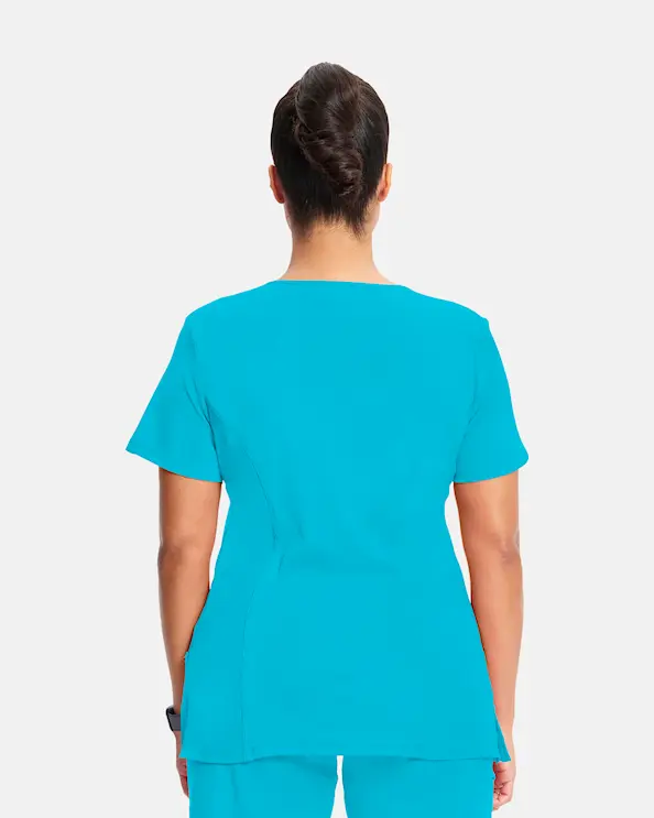 Infinity Mock Wrap Top CKE2625A Aqua