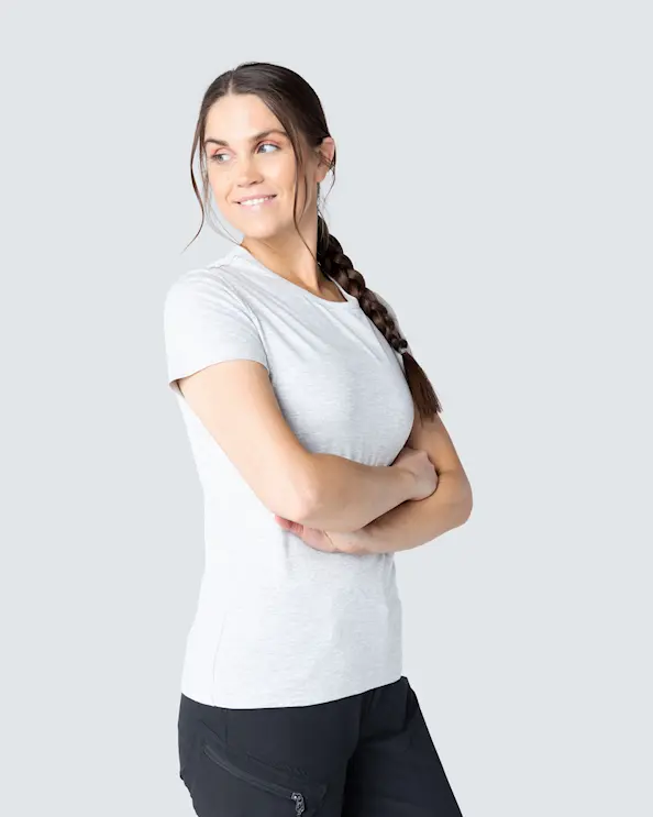 South West Venice Gråmelerad T-shirt Dam