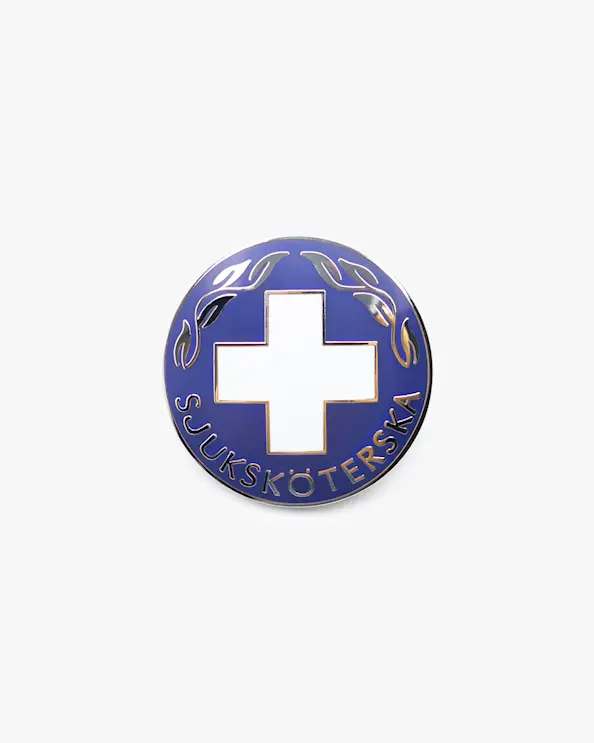 Pleje Broche Sygeplejerske Emaljeret Blå