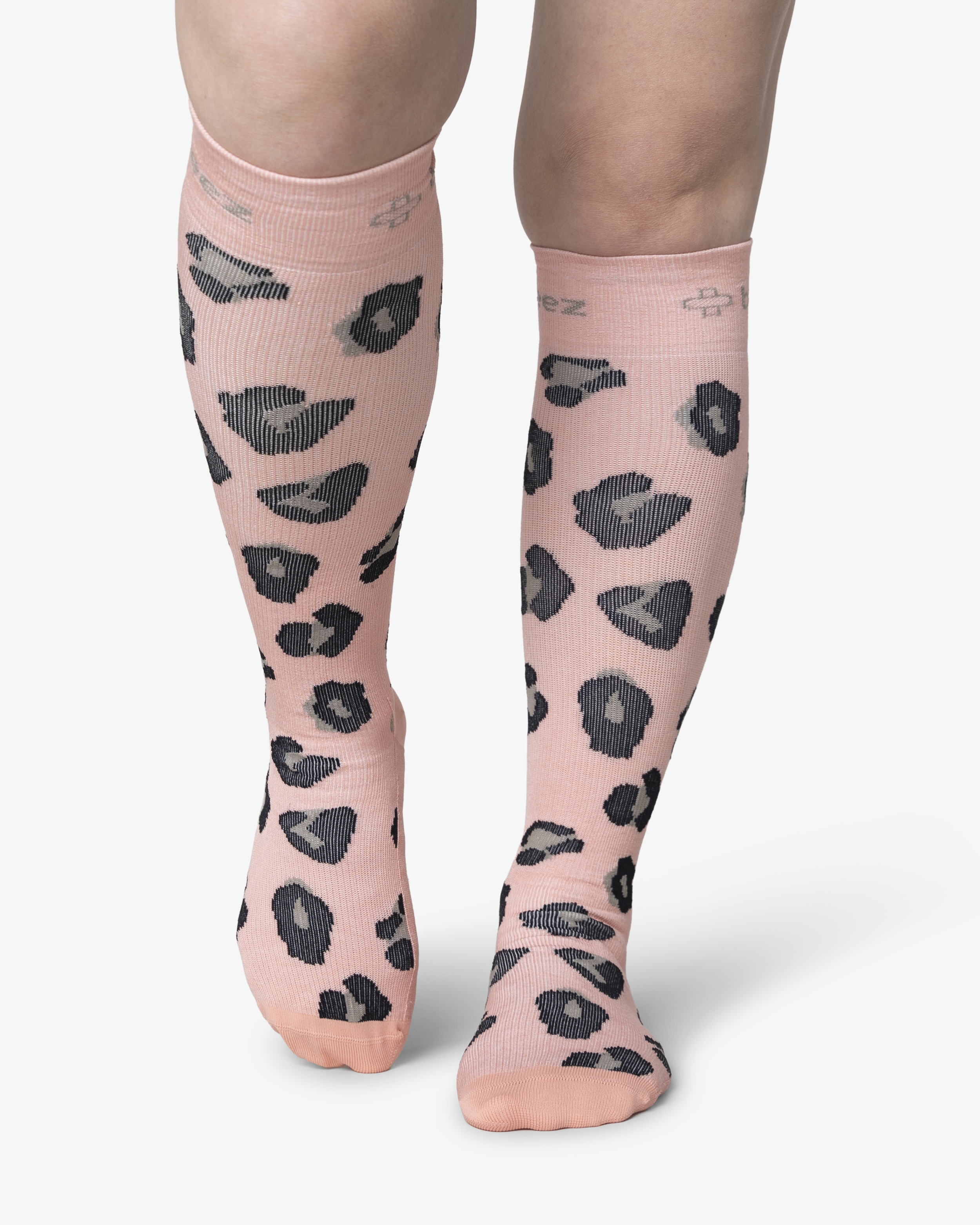 Beez Kompressionsstrümpfe Oceana Leopard Rosa