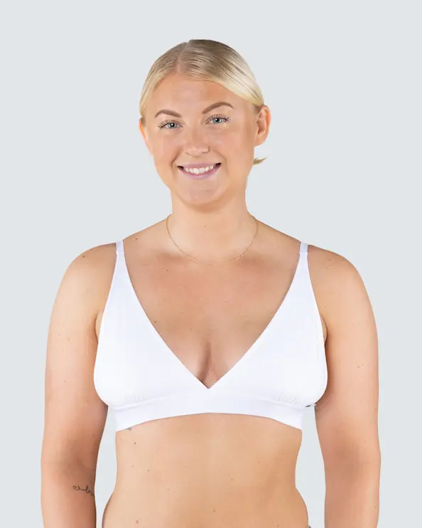 Triangel-BH Ellen Bambus Hvit