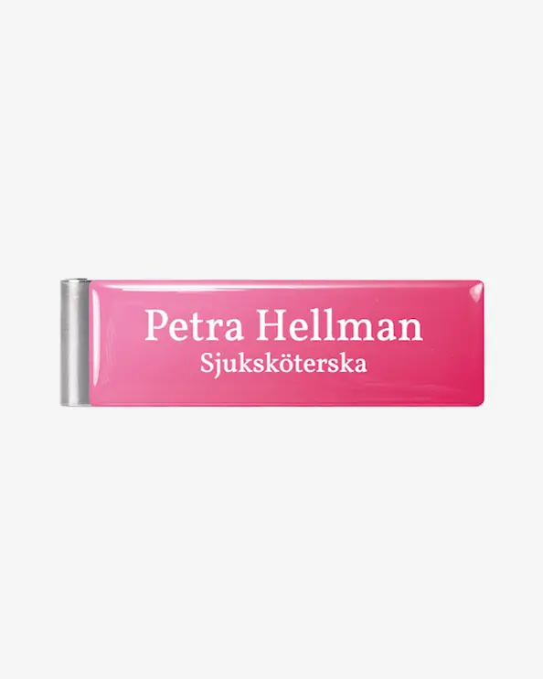 Namnskylt Militärklämma Pink Gradient