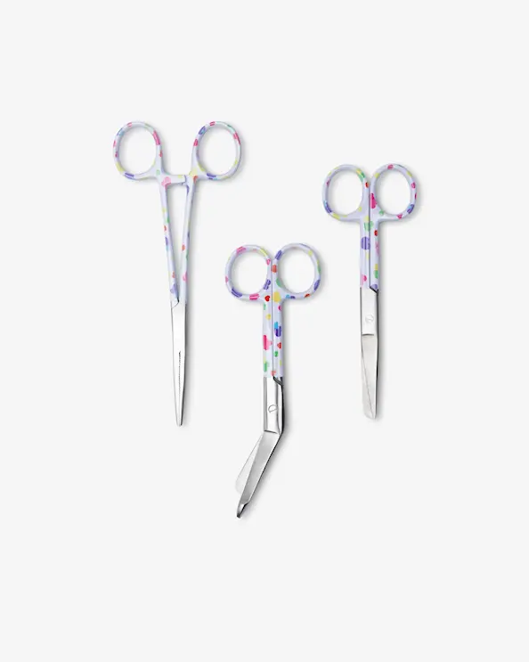 Sakser 3-pack Mønstret Hjerter