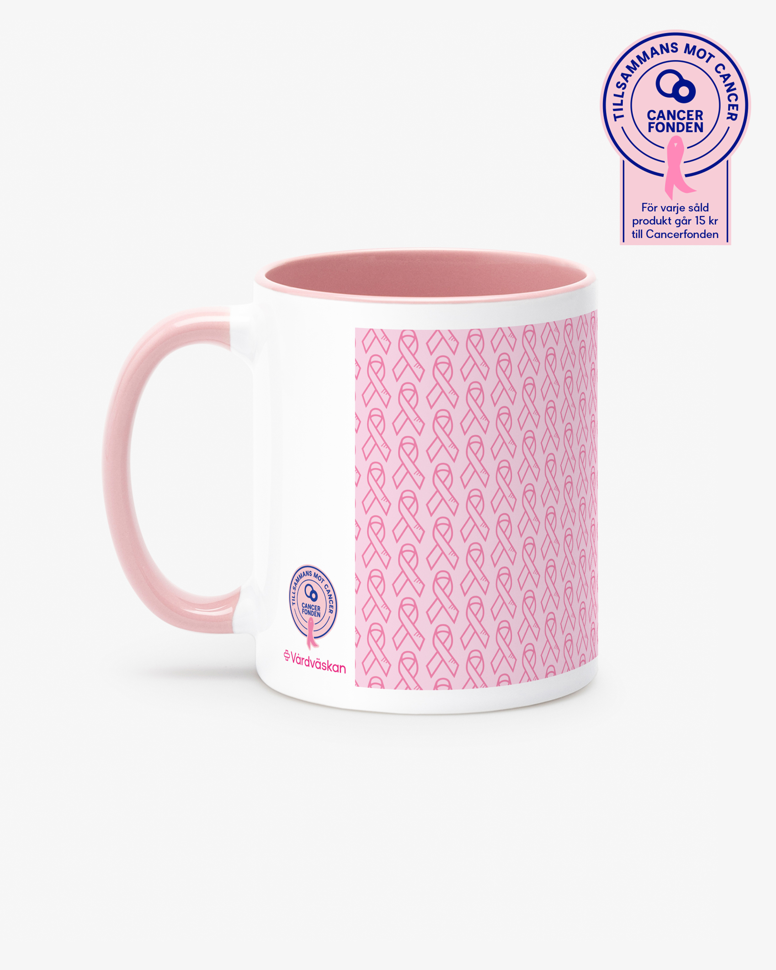 Mugg Rosa bandet Ljusrosa