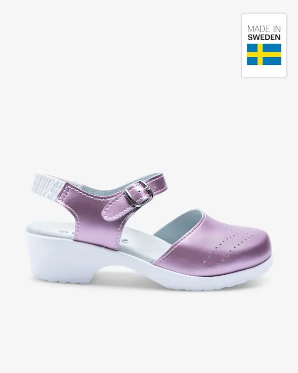 Beez Tidlös Arbetssko Rosa Metallic