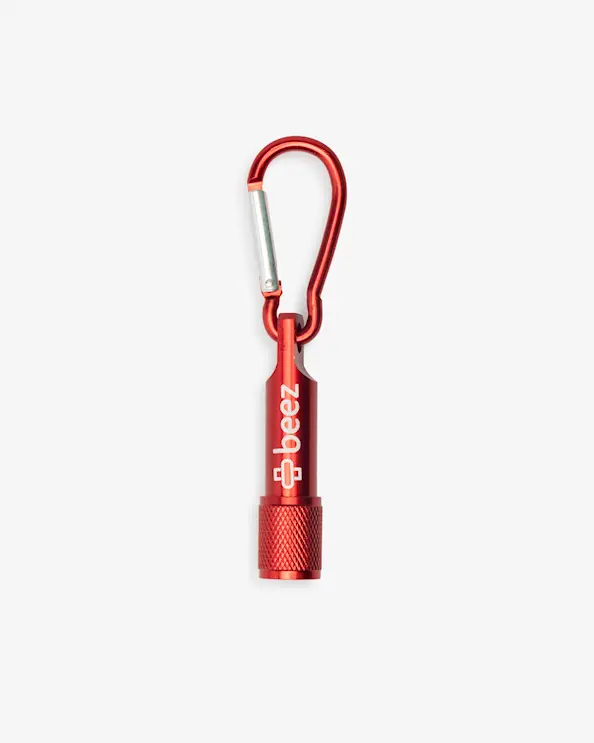 Ficklampa karbinhake Röd