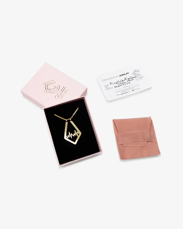 Halsband Ringhållare EKG Guld