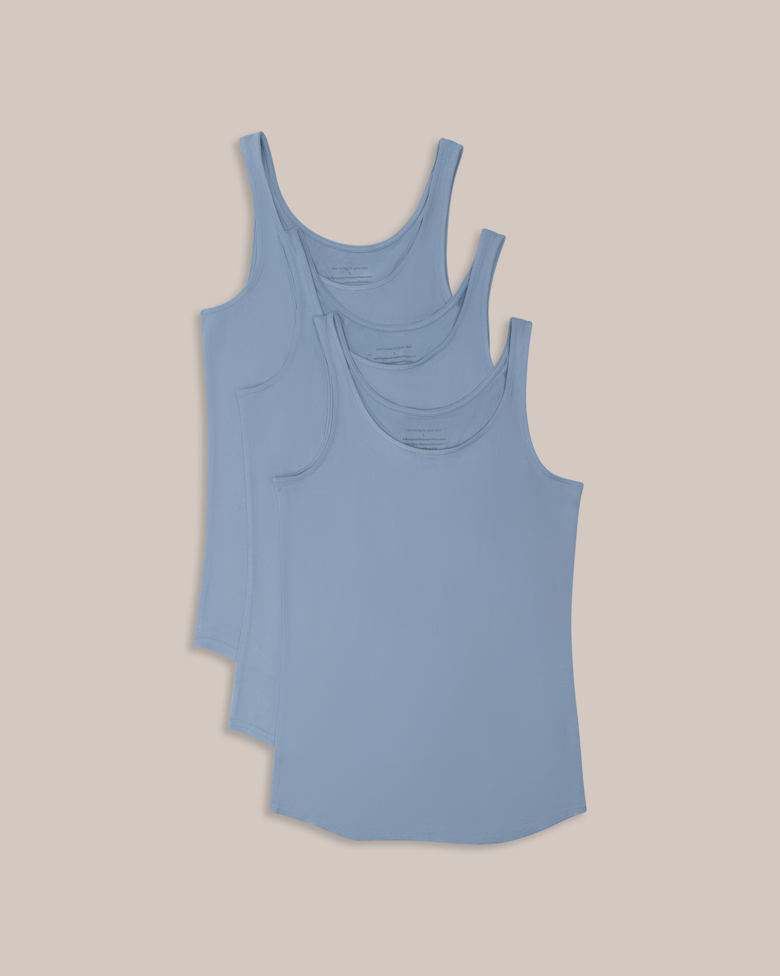 Beez Singlet Blå 3-pakning