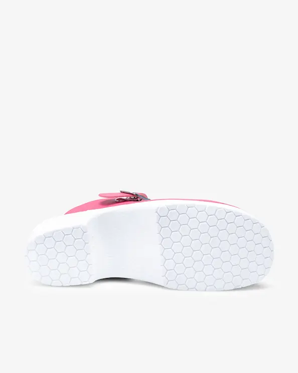 Beez Belle Slip-on Clogs mit Holzsohle Rosa Vegan