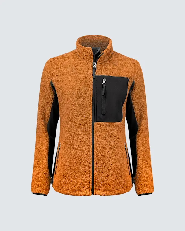 Texstar Pile Fleece Jacka Dam Orange
