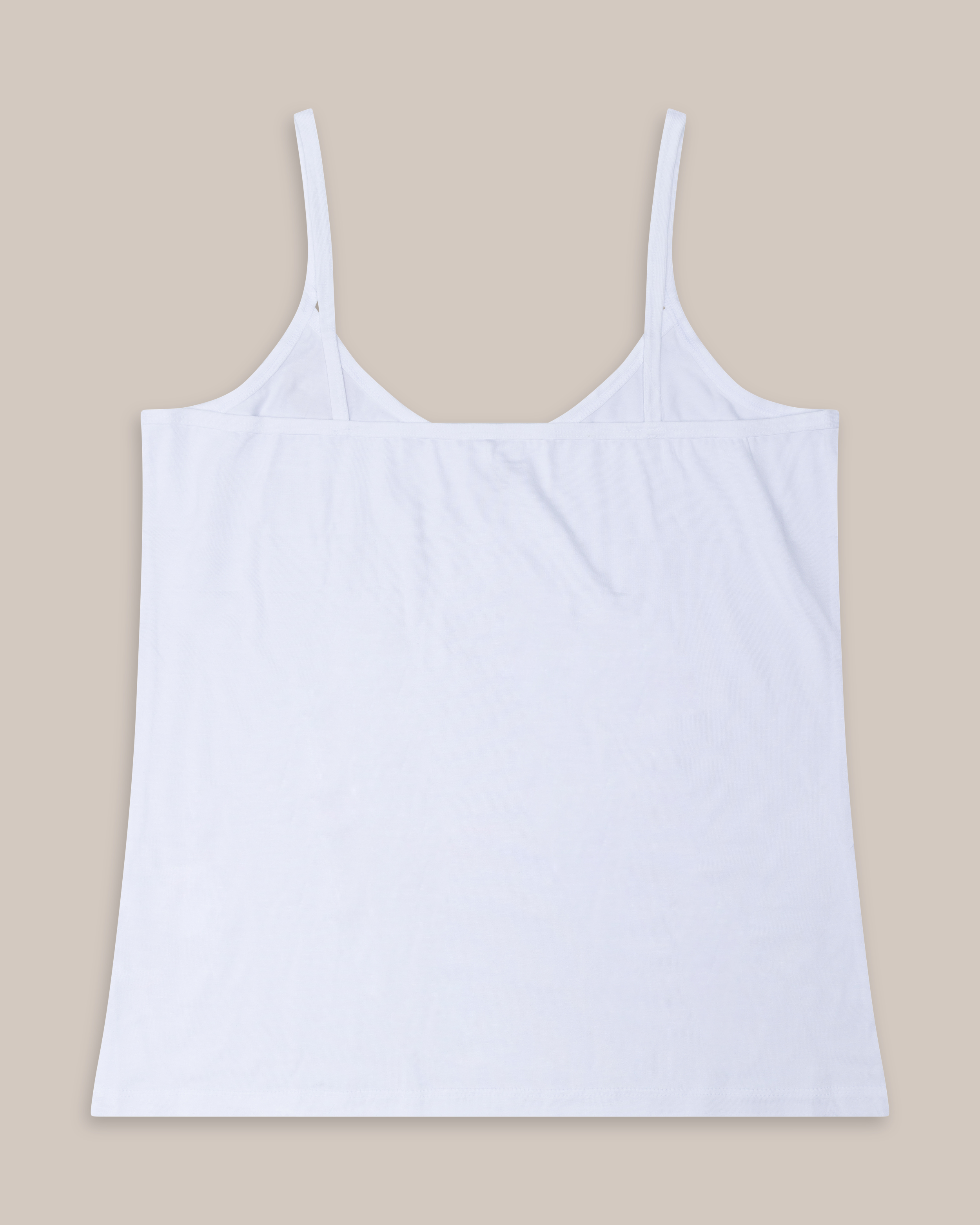 Tanktop Ellen Bambus V-hals Hvid