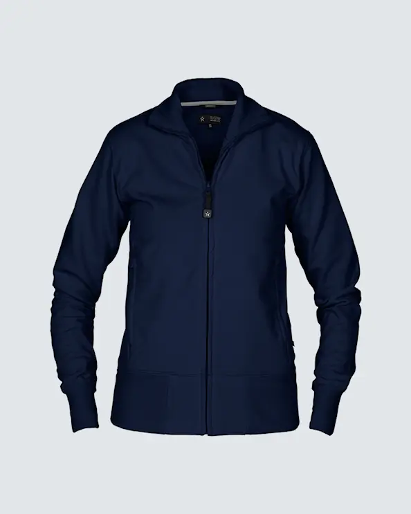 Texstar Sweatshirt med dragkedja Dam Marin