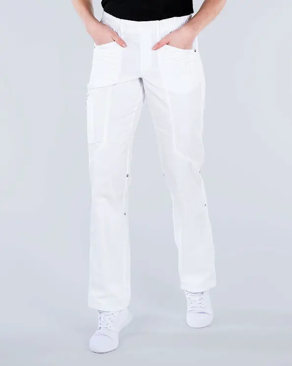 Kentaur Pull on Flex Valkoinen Työhousut Unisex
