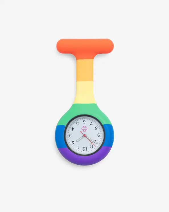 Sjuksköterskeklocka Valencia Pride Randig