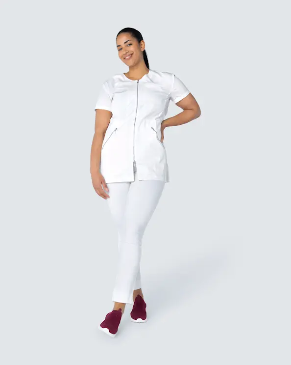 WAW Leah Zip Top White