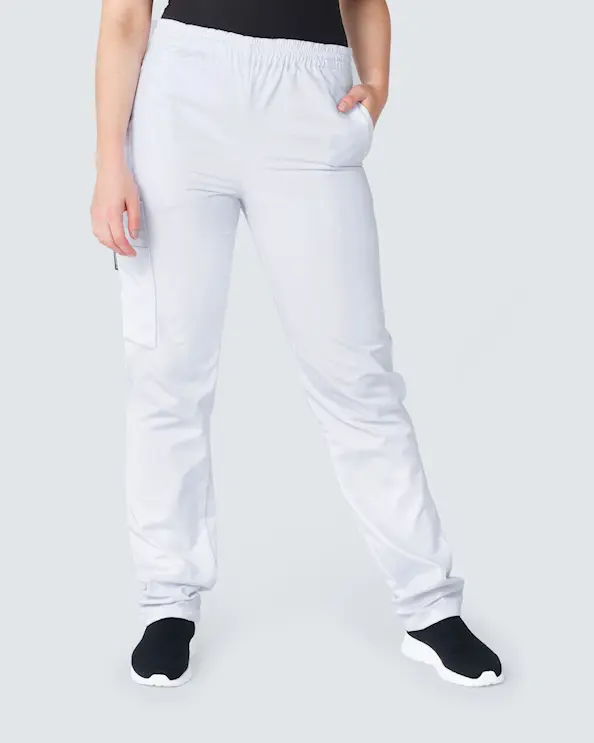Almedahls Vit Byxa med Lång Benlängd Unisex