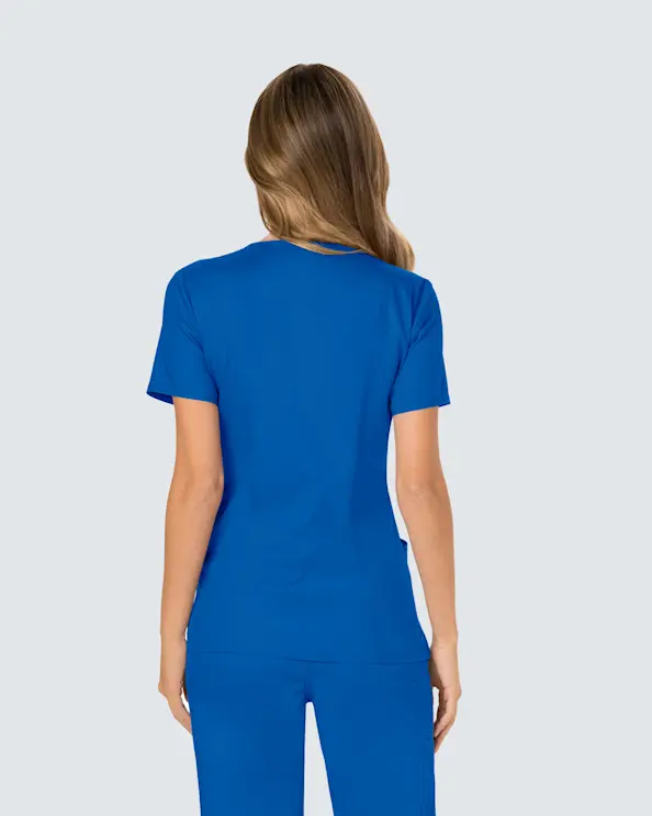 Cherokee Revolution Mock Wrap Top WWE610 Royal Blue