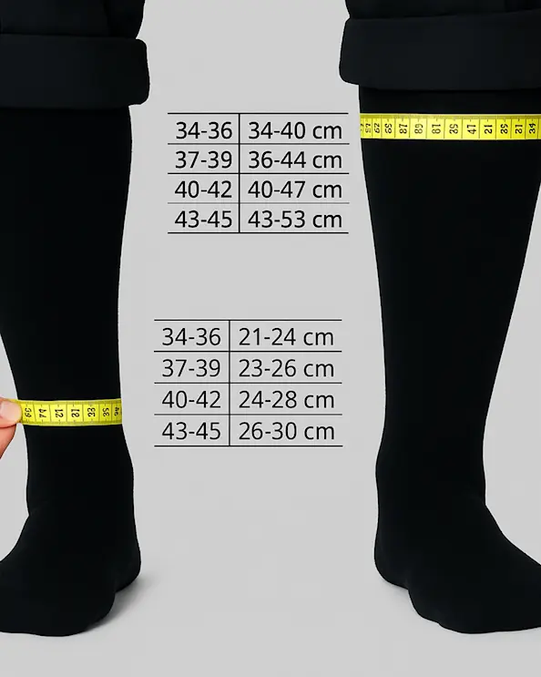 Beez Støttestrømpe Bred Legg Hjerta Hvit